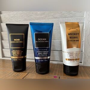 Bath & Body Works Men's Body Creams - NOIR, OCEAN, WHISKEY RESERVE
